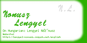 nonusz lengyel business card